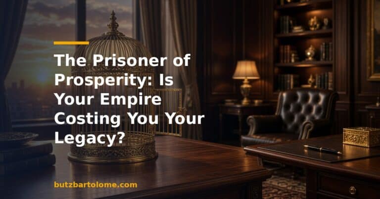 The Prisoner of Prosperity: Is Your Empire Costing You Your Legacy?